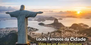 Cristo Redentor e cidade brasileira ao pôr do sol, 2026